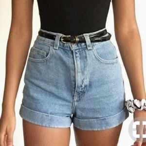 High Waisted Jean Shorts